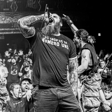 Brody from God's Hate performing at The Belasco Theater